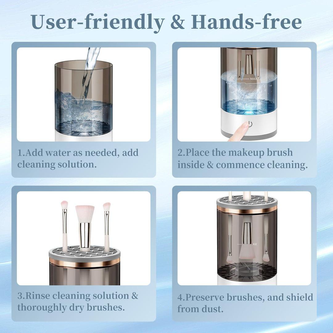 Electric Makeup Brush Cleaner & Dryer – Fast, Hygienic & Reusable