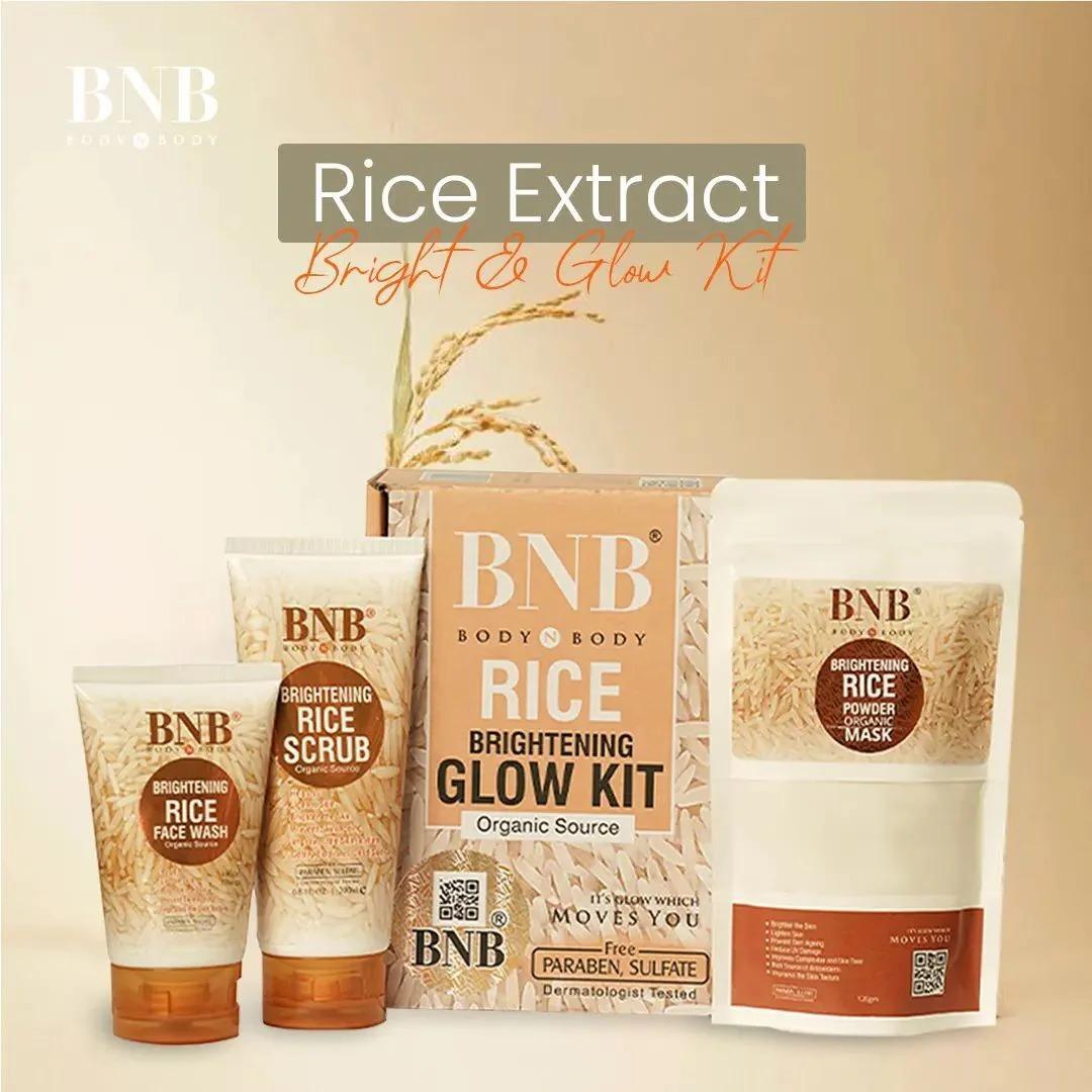 3 in 1 Rice Extract Facial Kit – Cleanse, Scrub & Glow