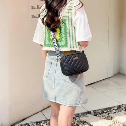 Girls’ PU Leather Crossbody Bag – Minimal & Stylish