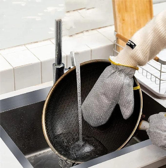 Steel Wire Cleaning Glove – Durable &amp; Safe