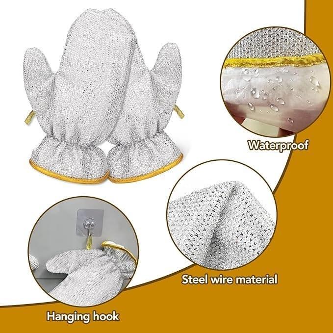 Steel Wire Cleaning Glove – Durable &amp; Safe