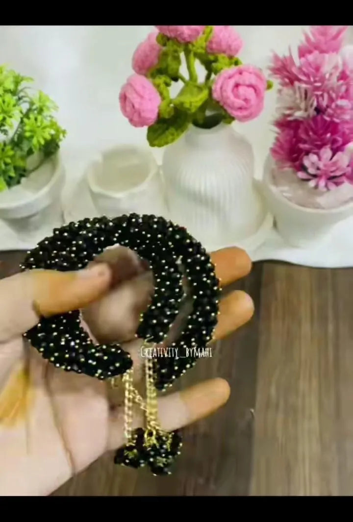 Handmade Crystal Gajrey (Set of 2)