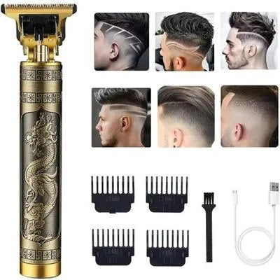 Men’s Hair Clipper and Shaver – Golden Rechargeable Cordless Grooming Tool