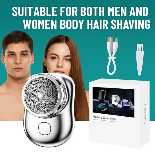 Mini Portable Electric Shaver – Wet & Dry Rechargeable Hair Trimmer for Unisex