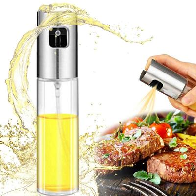 Glass Oil Spray Bottle Pump – Stainless Steel Olive Oil Sprayer for Healthy Cooking