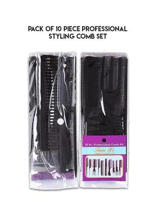10-Piece Professional Comb Kit – Hair Styling and Cutting Tools